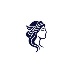 Beautiful Athena Lady Logo