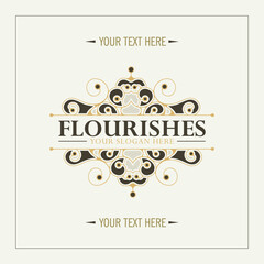 Vintage business design monogram logo 