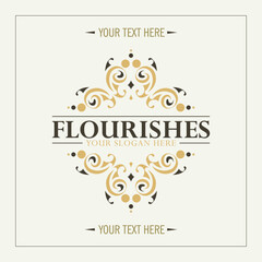 Vintage business design monogram logo 