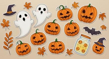 Halloween decor graphics set