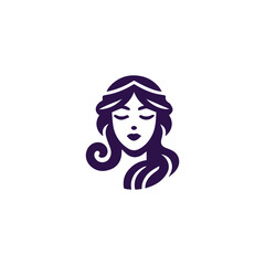 Beautiful Athena Lady Logo