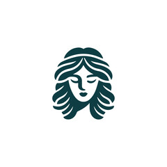 Beautiful Athena Lady Logo