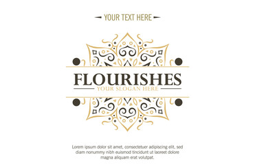 Vintage business design monogram logo 