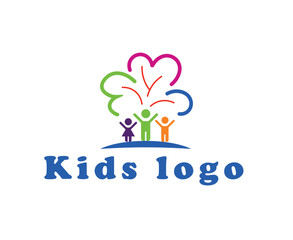 Kid Happy Logo Vector