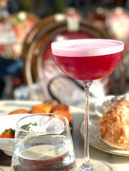 A red drink in the sun