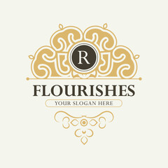 Vintage business design monogram logo 