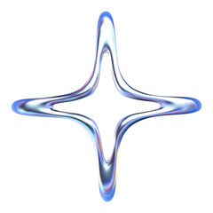 Blue star icon. 3d vector illustration.