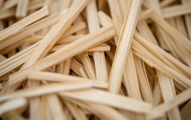 Stacked wooden sticks