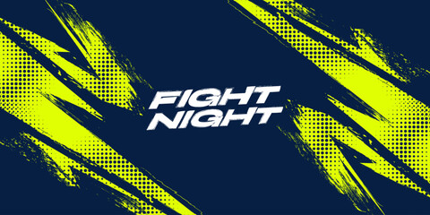 Abstract Sports Background with Yellow and Blue Brush Texture and Halftone Effect. Grunge Background for Banner or Poster Design