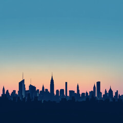 Serene NYC Skyline: Sunrise Cityscape Art Print