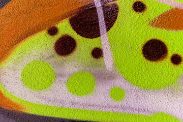 beautiful wallpaper of street wall graffiti painting of aerosol urban art. Colorful city background of spray graffiti drawing in modern culture style