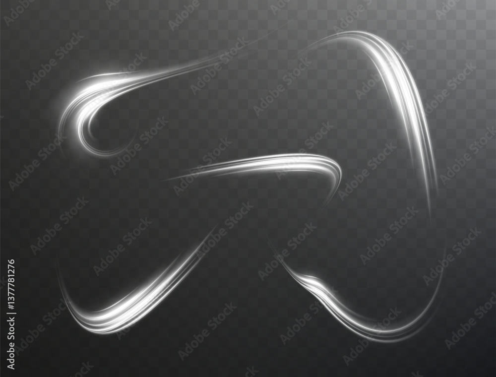 Aufkleber dynamic wavy light trail with sparkling effects and glowing motion. a bright abstract design featuri