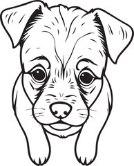 Cute puppy. Hand drawn vector illustration