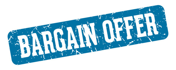 bargain offer rectangular sign. bargain offer stamp