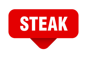 Fototapeta premium steak sticker. steak sign on transparent background