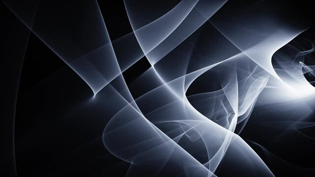 Abstract reflections, moving rays of caustics on a black background