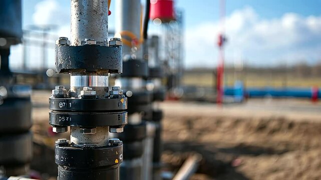2_Close-up of Hydraulic Fracturing Equipment at a Shale Gas Site