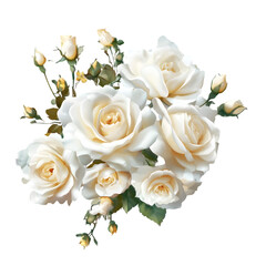 bouquet of white roses