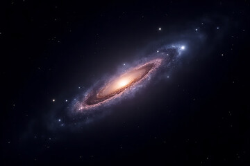 Fototapeta premium Exploring cosmic wonders spiral galaxy in deep space digital art nebula astronomical view