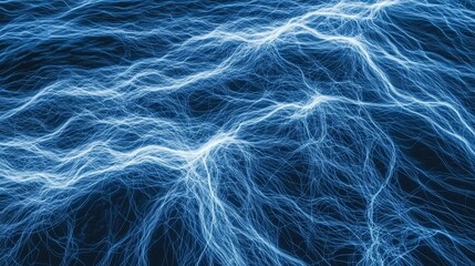 Obraz premium Abstract Electric Blue Wave Patterns on Dark Background