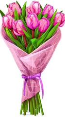 Obraz premium a bouquet of tulips 