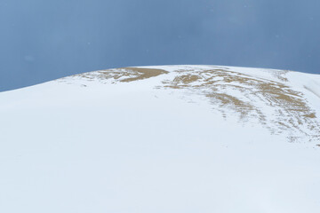 冬の鳥取砂丘の雪景色 鳥取県 鳥取砂丘