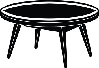 Coffee Table Silhouette Vector