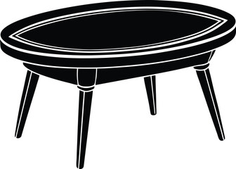 Coffee Table Silhouette Vector