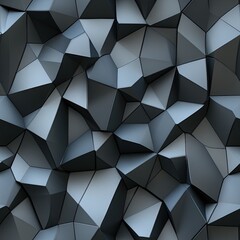 Fototapeta premium Textured dark gray and black surface with sharp edges resembling broken rocks, perfect for backgrounds and artistic projects SEAMLESS PATTERN