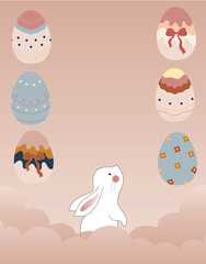 easter egg pink background