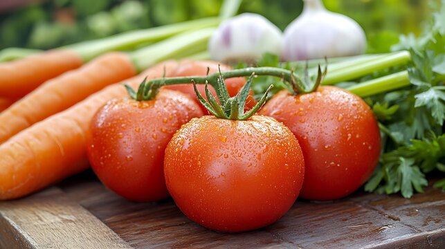 Diced tomatoes vegetables celery carrots onions garlic - Powered by Adobe