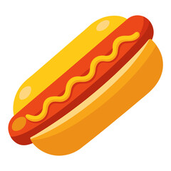 hot dog with mustard and ketchup