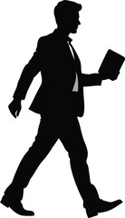 silhouette of a young man running