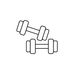Black Line Fitness Vector Icons Minimalist Athletic Vector Icons for Fitness & Gym Equipment  weight  barbell dumbbell