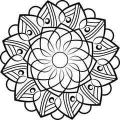 ISLAMIC style mandala only  black colors design for a unique mandala this mandala for  mandala only 