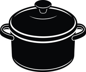 Cooking Pot Silhouette Vector