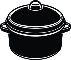 Cooking Pot Silhouette Vector