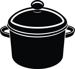 Cooking Pot Silhouette Vector