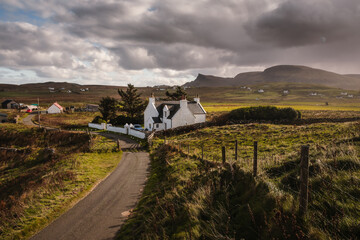 The Isle of Skye&rsquo;s autumn landscapes blend golden moors, misty peaks, and rugged coastlines. A land of dramatic beauty, where nature&rsquo;s wild spirit thrives.