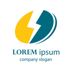 illustration of a lightning logo design