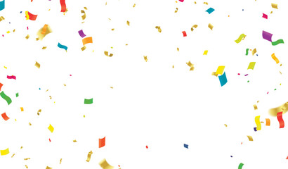 Realistic multicolored confetti vector for the festival. Confetti and tinsel falling background. Colorful confetti isolated