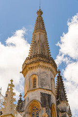 Fototapeta premium Detail of facade of The Monastery of Santa Maria da Vitoria in Batavia in the Portugal