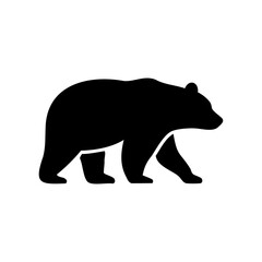 Fototapeta premium Walking bear silhouette in side profile