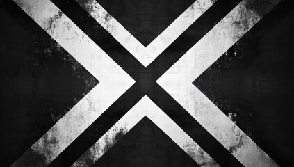 Abstract black and white graphic design with grunge texture