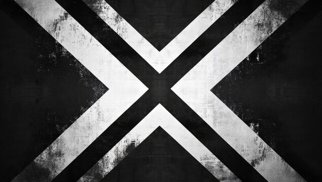 Abstract black and white graphic design with grunge texture