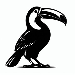 Obraz premium Artistic Wildlife Illustration of Various Bird Silhouettes
