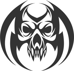 vector skull head