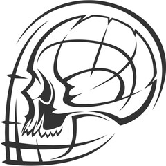 vector skull head