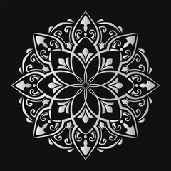 ornamental round decoration, mandala design