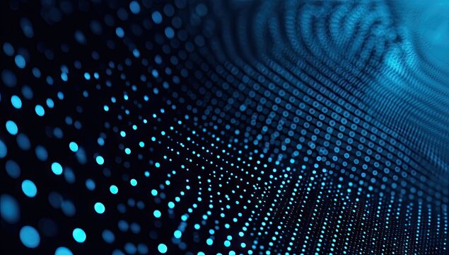 Abstract digital network with glowing points